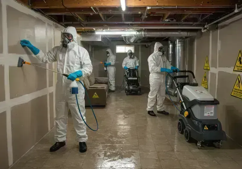 Basement Moisture Removal and Structural Drying process in Devils Lake, ND